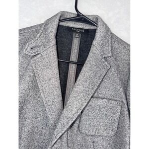 Talbots Petites 12P Gray Wool Blend Salt and Pepper Blazer Jacket PH200 05/14